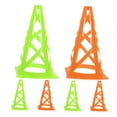 thumbnail image 3 of PENIKOKO 6-Pack 9-Inch Soccer Training Cones in Green and Orange for Speed, Agility, and Dribbling Practice, 3 of 7