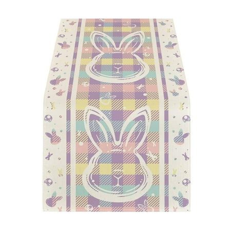 

Jungdeepe Table Runners 120 Inches Long Table Taupe Fall Table Runners 72 Inches Long Dining Room Floral Centerpieces for Tables 7ft Table Easter Table Flag Bunny Holiday Linen Printed Table