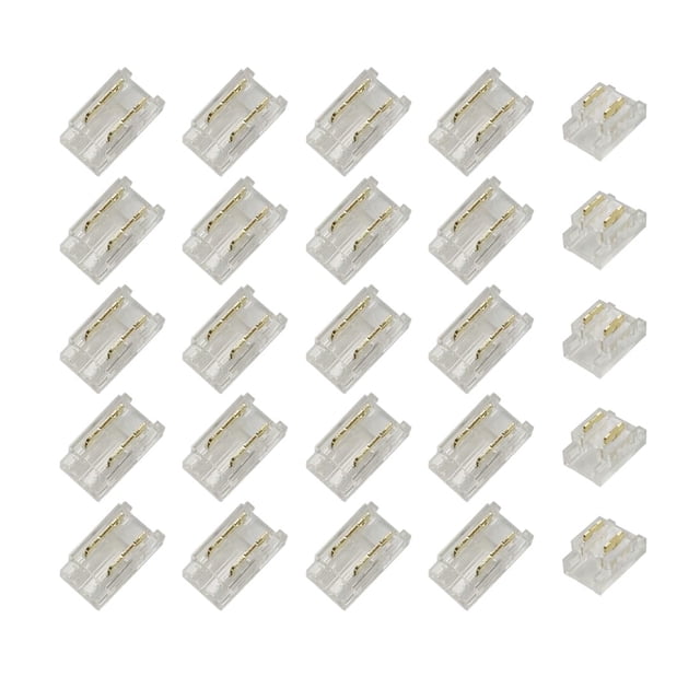 Kit de conectores para tiras LED Biantie La de 2 pines, 8 mm, 5-24 V, paquete de 25