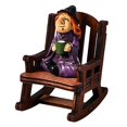 thumbnail image 3 of Witch Rocking Chair Home Table Decoration Man In Black Car Resin Decoration, 3 of 3