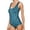 Blue, variant on Women's One-Piece Swimsuits Tummy Control Bathing Suits for Women Scale Print Swimsuit Summer V Neck High Cut Bathing Monokini