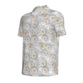 thumbnail image 2 of Rocae Daisies Flowers for Men's Short Sleeve Polo Shirt, Quick Drying Performance Moisture Wicking Sports Men's Golf Shirt Medium, 2 of 9