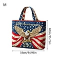 thumbnail image 2 of Luckky 250th Anniversary Tote Bag,1776-2026 Patriotic Quilted Shoulder Bag, 2 of 6