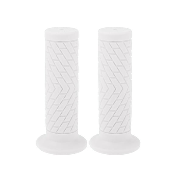 Unique Bargains 7/8" 22mm 15/16" 24mm Universal Motorcycle Hand Grips Cover Non Slip TPU Handlebar End Grips for Motorcycle Scooter Bicycle ATV White 1 Pair