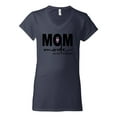 thumbnail image 2 of Wild Bobby, Mom Mode All Day Everyday Mother's Day Women’s Standard V-Neck Tee, Navy, Large, 2 of 6