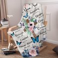 thumbnail image 4 of Inspirational Vintage Floral Flannel Throw Blanket with Uplifting Scripture Messages - Soft, All-Season Comfort for Sofa & TV, Perfect Religious Gift for Holidays, Birthdays, 4 of 6