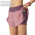 thumbnail image 7 of Women Running Shorts 2-in-1 with Pocket Wide Waistband Coverage Layer Compression Liner Lounging Sport Yoga Leggings Fitness Workout Athletic Gym Home Sportswear, 7 of 7