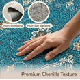 thumbnail image 6 of ODIKA 2'x3' Washable Throw Rug Boho Scroll Motif Interlocking Panels Traditional Decorative Framework for Hallway, Study Room, Non-Slip Low Profile, Flatwoven, 6 of 7