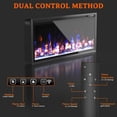 thumbnail image 2 of Kincubow 42" Electric Fireplace Wall Mounted Fireplace Heater with Remote Control Timer Touch Control 12 Flame Colors 750/1500W, 2 of 7