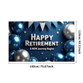 thumbnail image 4 of LUUFILx Happy Retirement Party Banner Balloon Decoration Backdrop Background Celebration Floral Supplies Event Props Festive Banners Decorations, 4 of 8