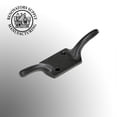 thumbnail image 2 of Renovators Supply Black Wrought Iron Window Cleat Hooks 4 in Cleat Hook w/Screws Pack of 8, 2 of 8