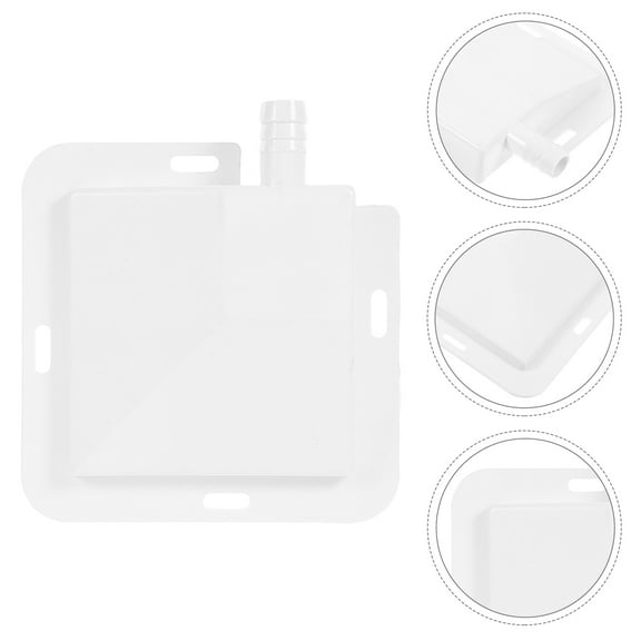 PENIKOKO Set of 2 White Plastic Air Conditioner Drip Pans Large Funnels for AC Units Overflow Prevention
