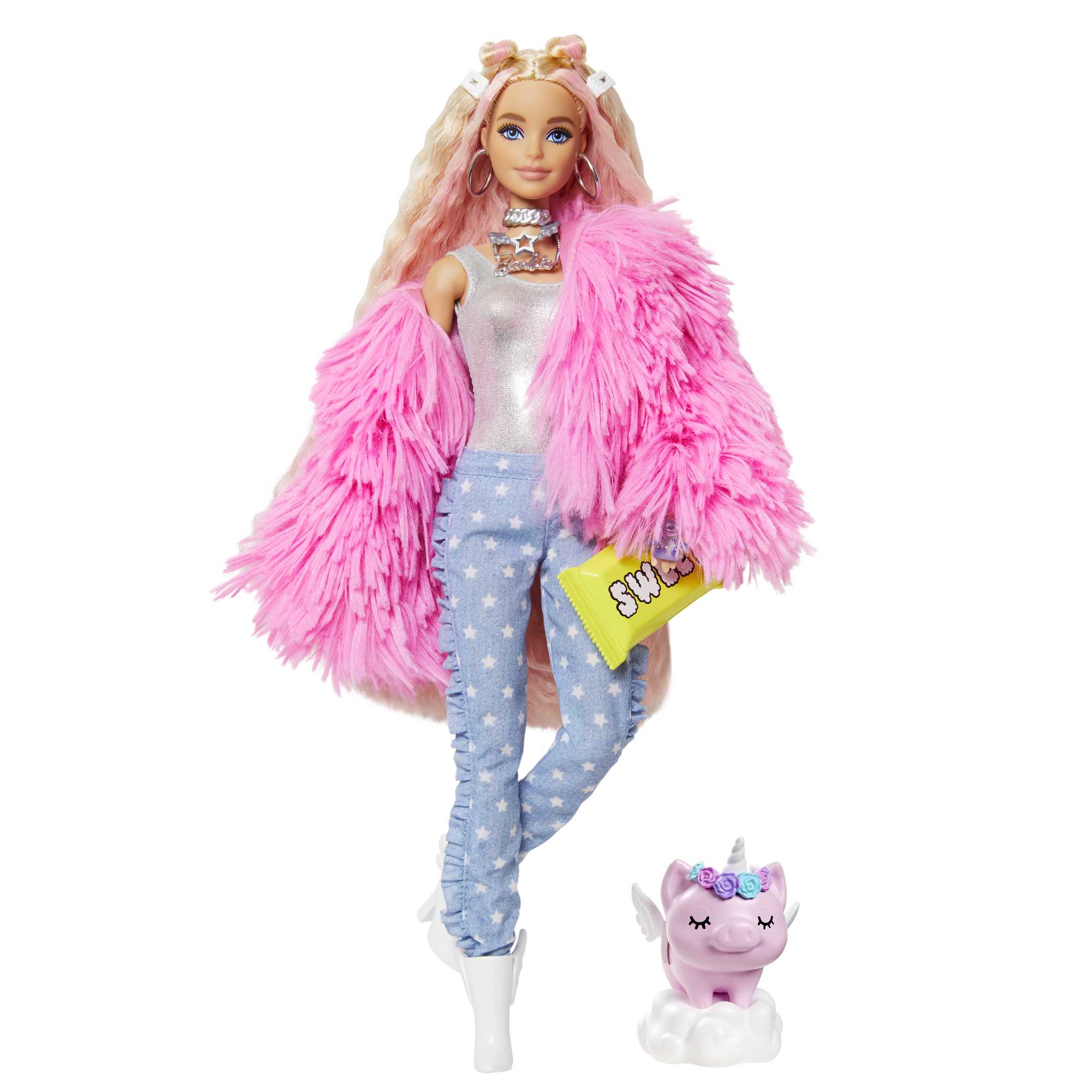 Barbie Extra Fashion Doll 5-Pack with 6 Pets & 70 Styling Pieces, Clothes & Accessories - image 4 of 22