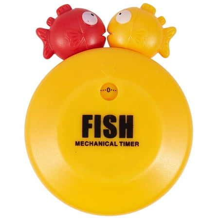 

Synpinya Cute Cartoon Bubble Fish Timer Mechanical Clockwork Home Kitchen Baking Reminder Timer Artifact Yellow