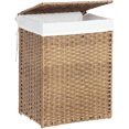 thumbnail image 3 of 23.8 Gal (90L) Laundry Hamper Laundry Basket with Lid and Handles Wicker hamper Foldable Removable Liner Bag Natural, 3 of 7