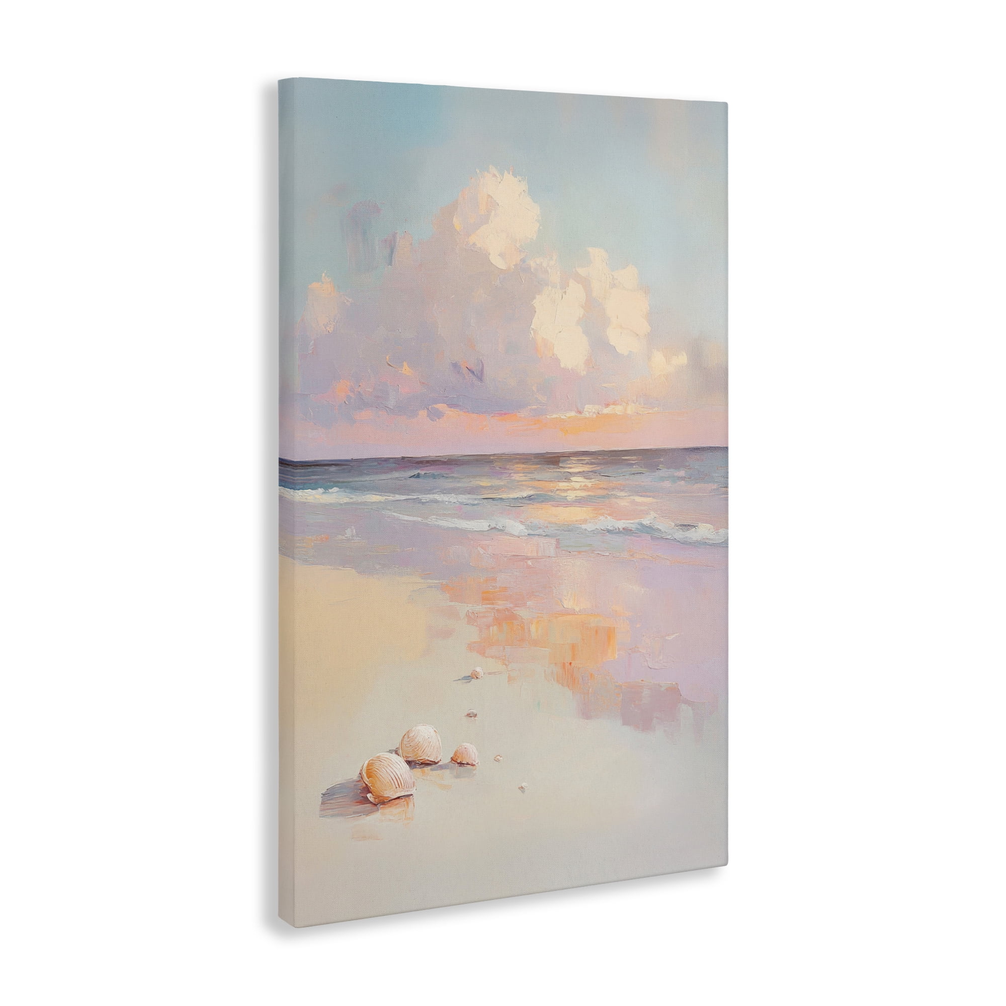 Stupell Industries Pastel Sunset Over Seashells Canvas Wall Art, design by Sisi and Seb