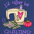 thumbnail image 2 of CafePress - I'd Rather Be Quilting Maternity Dark T Shirt - Maternity Dark T-Shirt, 2 of 3