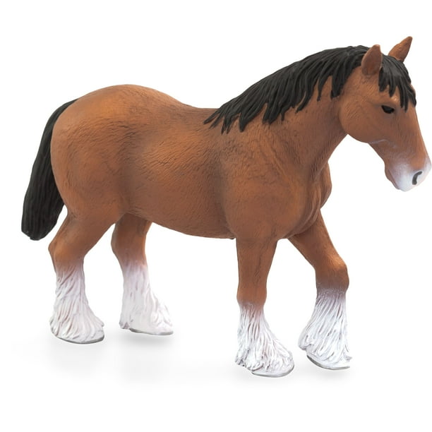 MOJO Realistic Horse Figurine, Brown Clydesdale