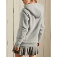 thumbnail image 5 of Women's Casual Full Zip Up Sherpa Lined Hoodie Sweatshirt Jacket Coat, 5 of 6