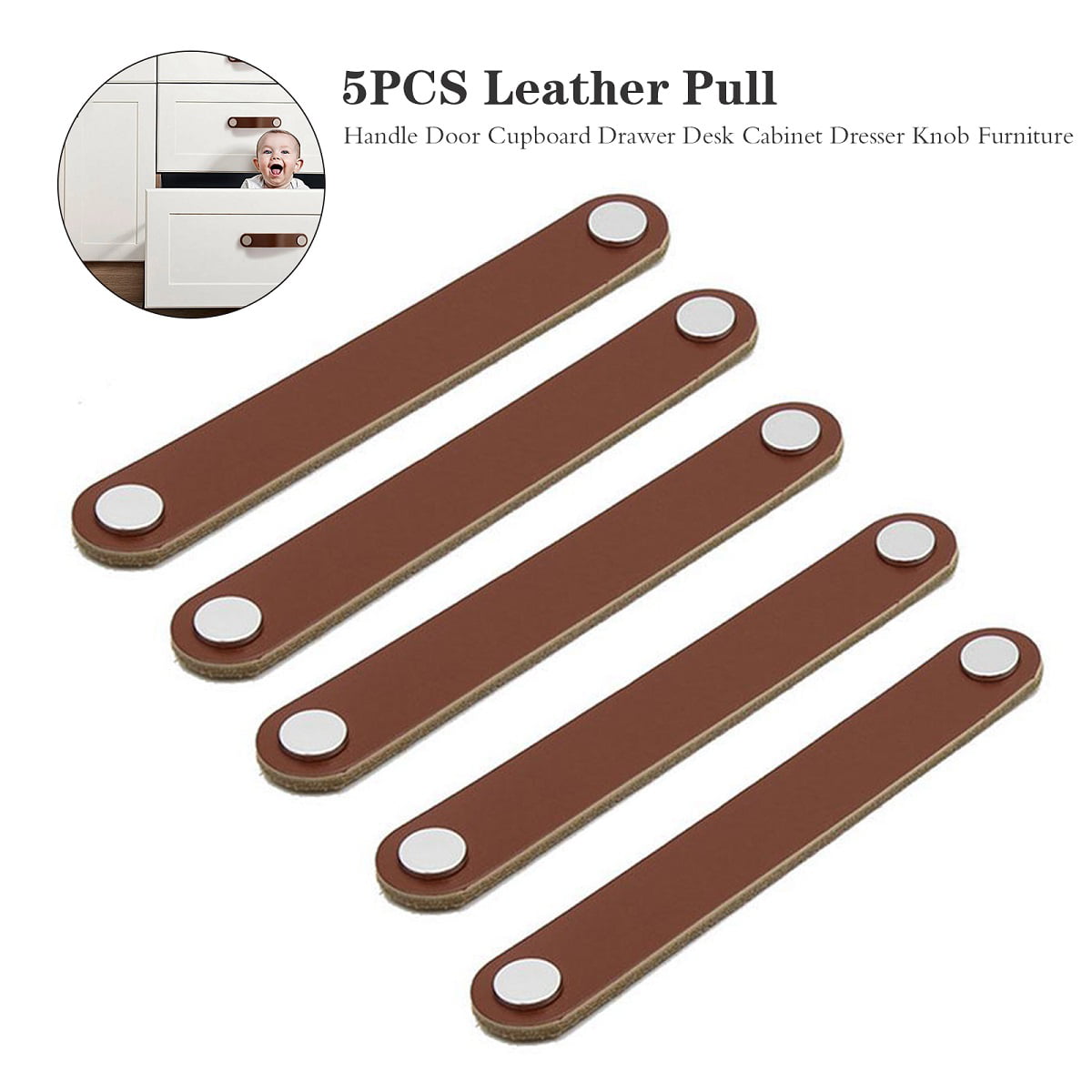 12 Packs Handmade Genuine Leather Pulls Handmade Soft Leather Cabinet Knobs,Wardrobe Handles for Upgrading The Look of Furniture,Replacement of Metal Cabinet Hardware