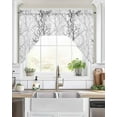 thumbnail image 2 of Navy Blue Grey Branch Swag Valance for Windows 56'' x 36'', Spring Summer Pastoral Botanical Light Filtering Kitchen Curtains Valances for Bathroom/Living Room/Bedroom/Café, Rod Pocket Curtain Panel, 2 of 6