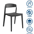 thumbnail image 4 of COSCO Outdoor/Indoor Stacking Resin Chair with Ribbon Back, 2-Pack, Black, 4 of 13