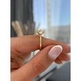 thumbnail image 5 of 3.00Ct Elongated Cushion Cut Lab-Grown Diamond Trilogy Engagement Ring, Cathedral, 18K Rose Gold, 5 of 7