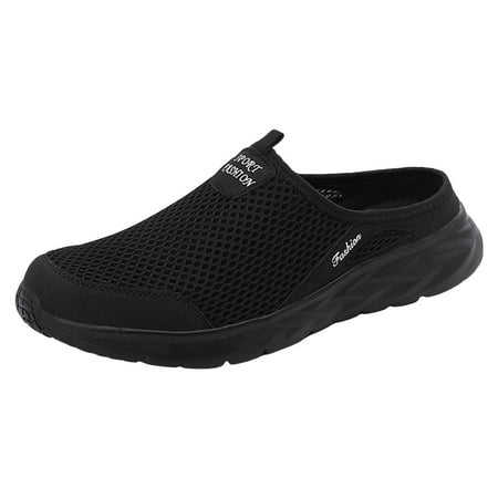 Yindaity Slip On Sneakers Men Mens Loafers Slip On Casual Shoes Driving Walking Sneakers Lightweight Comfortable Daily Flat Shoes for Outdoor Hiking (Black 10)