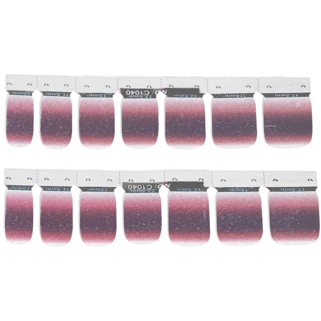 BR Adhesivo de transferencia de manicura degradado, tiras de esmalte de uñas autoadhesivas, calcomanías de envoltura completa (40)