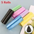5 Rolls Pink 40x40cm Portable Camping Festival Toilet Home Clean Bag