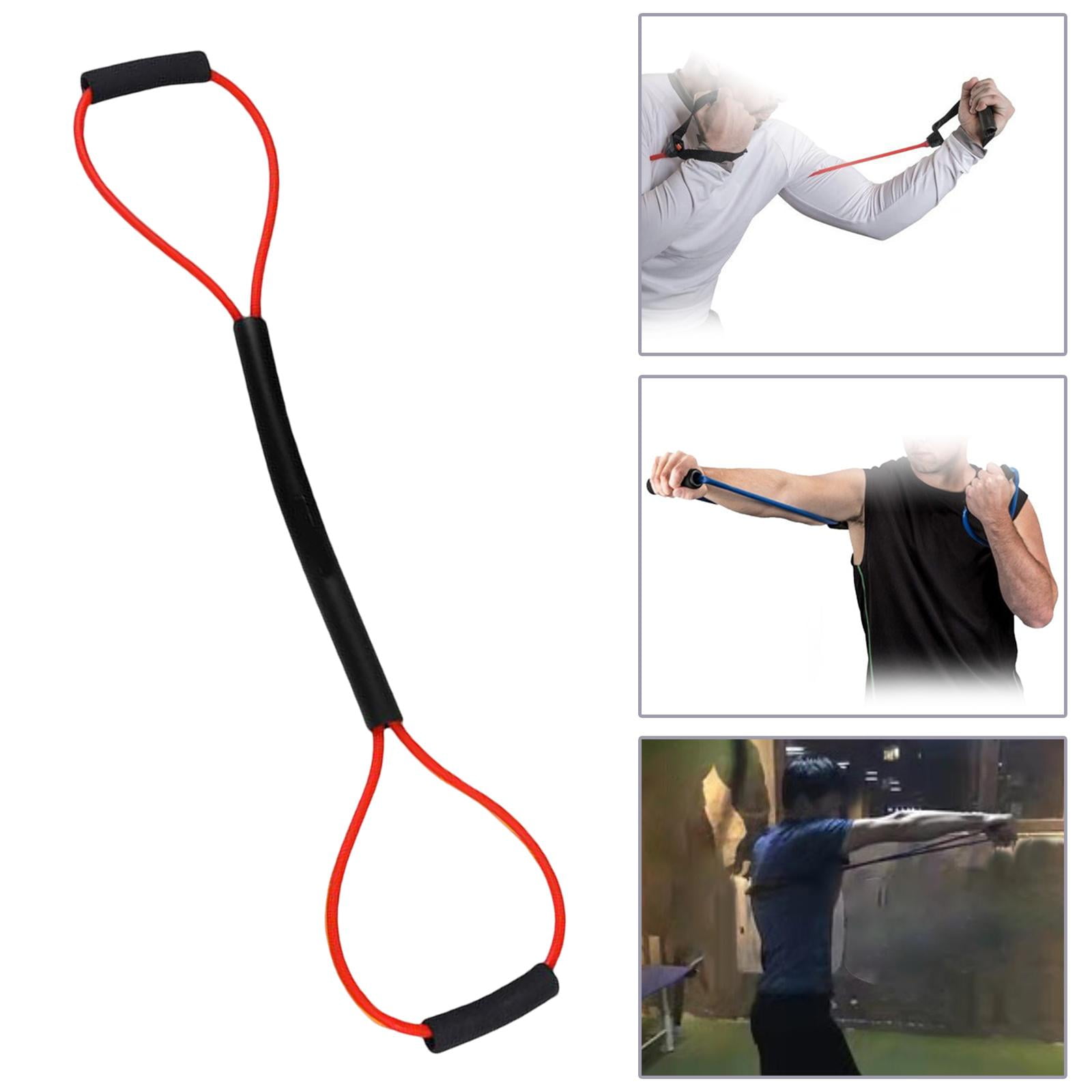 Elastic Resistance Bands Accessories Pull Rope Handles Strength Mma Shadow Boxing Fitness Training Indoor Red 20LB
