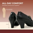 thumbnail image 2 of Chase & Chloe Women's Vintage Mary Jane Low Heel Pumps - Classic Scalloped Edge Dress Shoes with Button Detail, 2 of 6