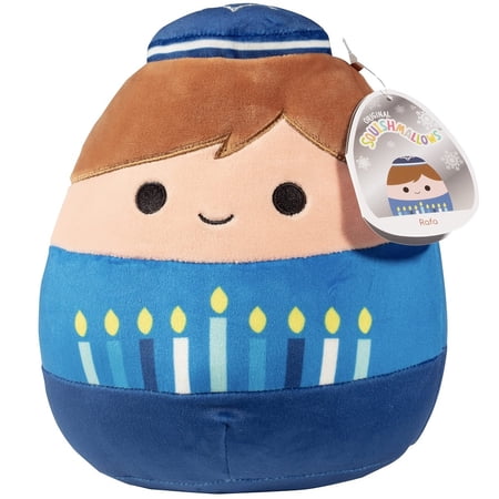 Squishmallow 8" Rafa The Hanukkah Boy - Chanukah Official Kellytoy - Cute and Soft Plush Stuffed Animal Toy - Great Gift for Kids - Ages 2+