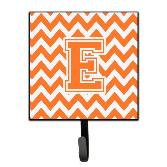 "Treasures Letter E Chevron Orange and White Correa o llavero CJ1046-ESH4, pequeño, multicolor" Caroline's Treasures CJ1046-ESH4