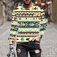 thumbnail image 1 of Blusas y camisas de manga larga con cuello redondo para hombre, blusa informal de moda con estampado de cuello redondo y manga larga, blusa estampada para hombre, blusa de poliéster, 1 of 5