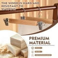 thumbnail image 5 of GIRACOA 20 Pack Wood Pants Hangers with Non-Slip Cushion Clips, 13-Inch Wooden Skirt Clamps for Trousers, Jeans, Slacks, & Bottoms – for Closet Organization, Space Saving, 360° Swivel Hook, 5 of 7