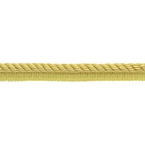 3/8" (1cm) Twisted Rope Cord with Lip | Cord Trim # 0038S,, Light Gold #B7 (Light Yellow Gold) 8 Yards (24 ft/7m)