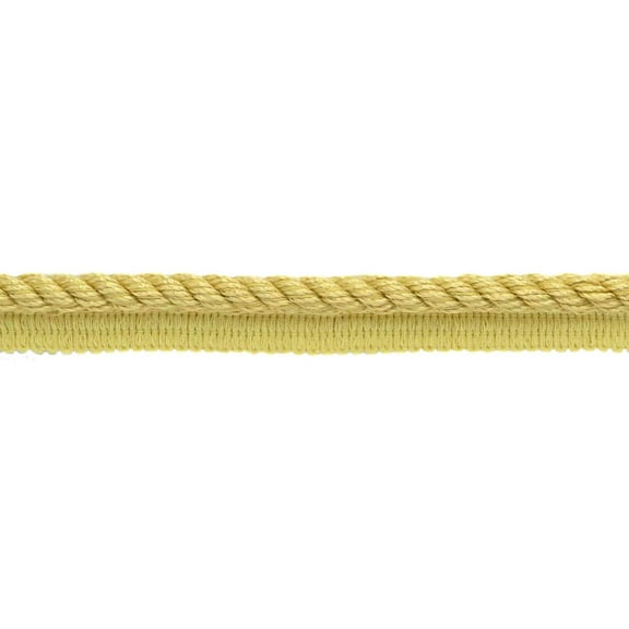 3/8" (1cm) Twisted Rope Cord with Lip | Cord Trim # 0038S,, Light Gold #B7 (Light Yellow Gold) 8 Yards (24 ft/7m)