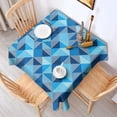 thumbnail image 2 of Blue Geometric Pattern Square Tablecloth,Waterproof Square Table Cover,Wipeable Spillproof Washable Table Cover for Home Kitchen Party Decor 42"X42"(107x107cm), 2 of 6