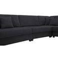 thumbnail image 6 of Oversized Modular Sectional Sofa , 5-seater Corduroy Upholstered Deep Seat Sofa with Pillow & Cushion Back for Living Room Apartment, Easy to Assemble, Dark Gray, 6 of 9