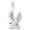 White, variant on 7829 Artistic Feathered Sculpture with Base For Home Office Decoration Collectibles