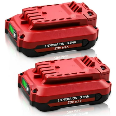 2Pack 20V 3.0Ah Replacement for Craftsman V20 Lithium Ion Battery 20 Volt MAX CMCB205 CMCB204 CMCB206 CMCB202 CMCB201