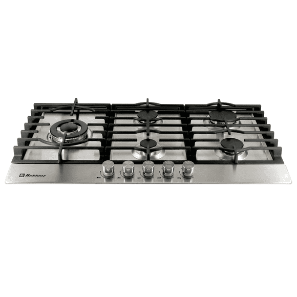 Parrilla de Gas Koblenz de 5 Quemadores, Empotrable de 90cm Gas L.P. / Gas Natural, Acero Inoxidable PMIK-90