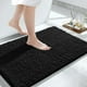 thumbnail image 1 of Alfombra de baño Yimobra Luxury Chenille Shaggy, 80 x 50 cm, color negro, 1 of 9