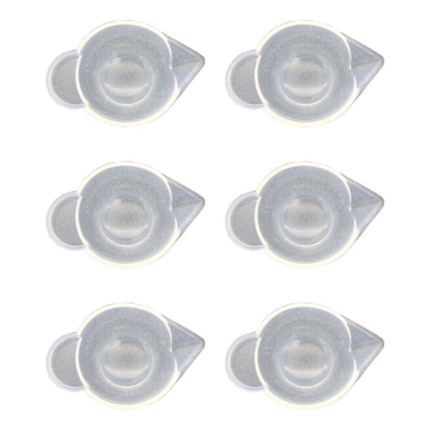 Riwesomey 6 unids/set DIY taza mezcladora de silicona para hacer moldes fáciles y juego de tazas medidoras de silicona con molde reutilizable Medidores de medidas dimensionales