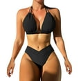 thumbnail image 1 of YDLCAFD Easter Bikini Set For Women Bathing Suit Tank Swimsuit Mid Waist Deep V Neck Wide Straps Mesh Back Hook, 1 of 8