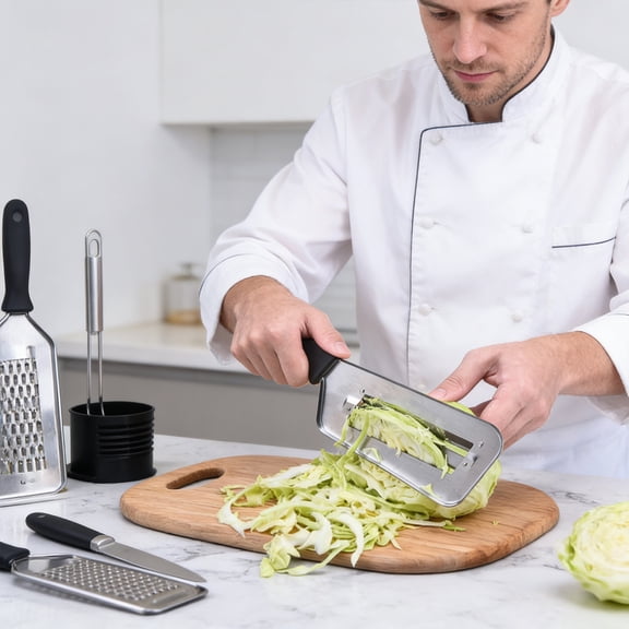 1PC Cabbage Shredder for Coleslaw,Stainless Steel Cabbage Slicer Shredder,Kitchen Lettuce Knife for Home Meal Making,Compact Practical Cooking Utensil