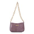 thumbnail image 1 of Bolsa para axilas para mujer Bolsa de compras con monedero de PU con patrón de cocodrilo simple (púrpura) Tmvgtek Para Estrenar, 1 of 9