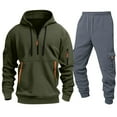thumbnail image 3 of Mens Track Suits 2 Piece Set Hooded Sweatshirt and Sweatpants Sports Running Gym Outfits for Men, 2XL, 3 of 3