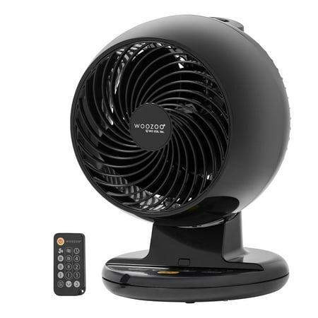 WOOZOO C18T Remote Controlled Whole Room Oscillating Circulating Fan  Black